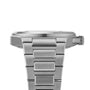 Side view of the IWC Schaffhausen Ingenieur Automatic 40 wristwatch featuring a brushed stainless steel strap and visible crown.