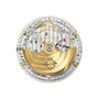 Close-up of the Patek Philippe Complications 4946R-001 watch movement, showcasing gold and silver components with visible jewels.