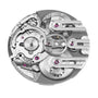 Close-up of the Armin Strom Orbit Manufacture Edition’s intricate micro-rotor automatic movement, highlighting its gears, springs, metal components, and visible ruby bearings.
