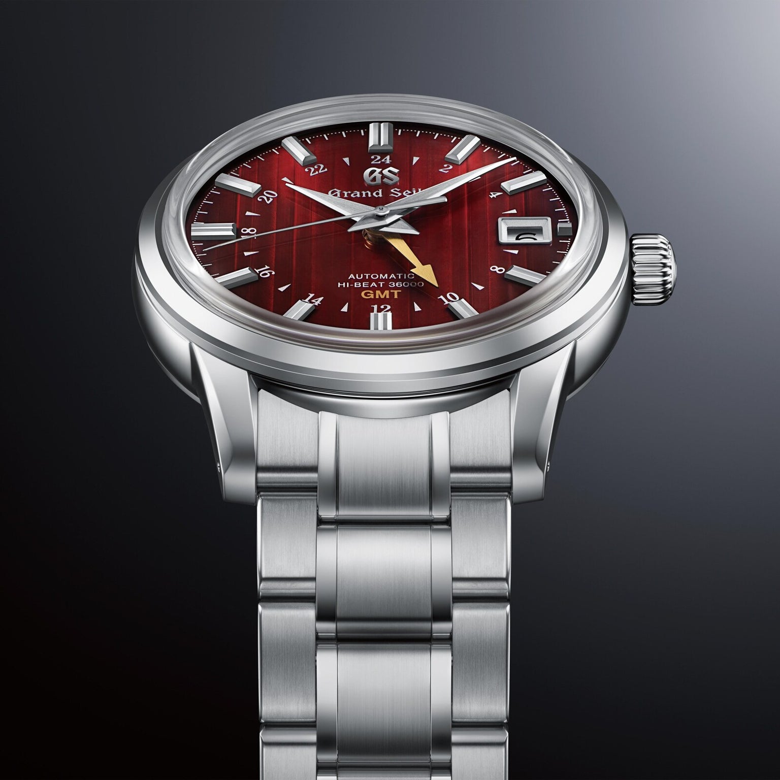 Hi-Beat GMT Elegance | 39.5mm, Steel, Red Dial