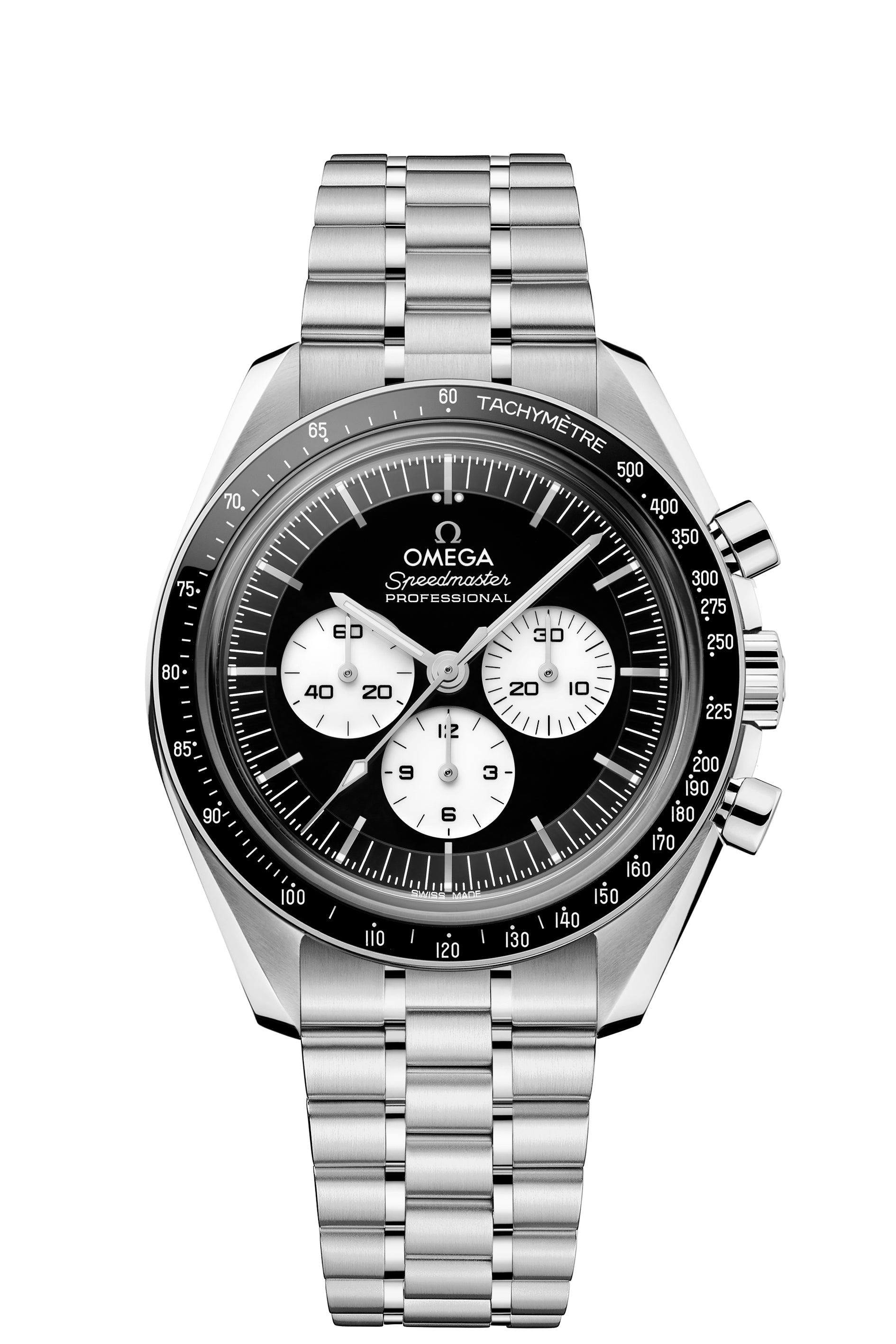 OMEGA Speedmaster Moonwatch Professional front angle of watch