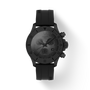 Black Tissot watch on a white background