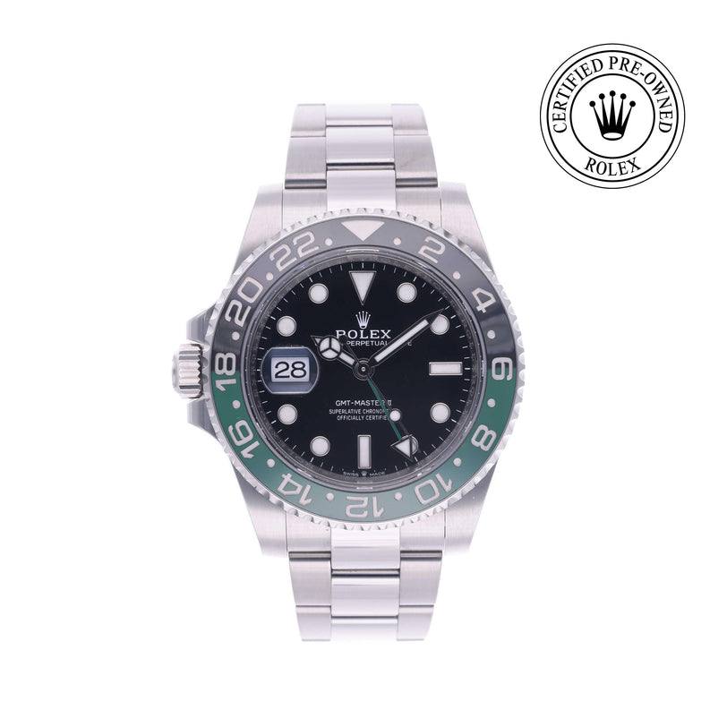 Rolex Certified Pre-owned GMT M126720VTNR-0002 front on white background