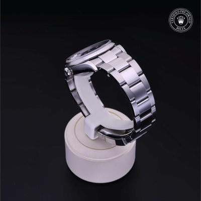 Rolex Certified Pre-owned Datejust M126200-0006 front on black background