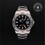 Rolex Certified Pre-owned Explorer M216570-0002 front on black background