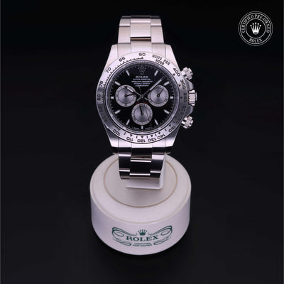 Rolex Certified Pre-owned Daytona M126509-0001 front on black background
