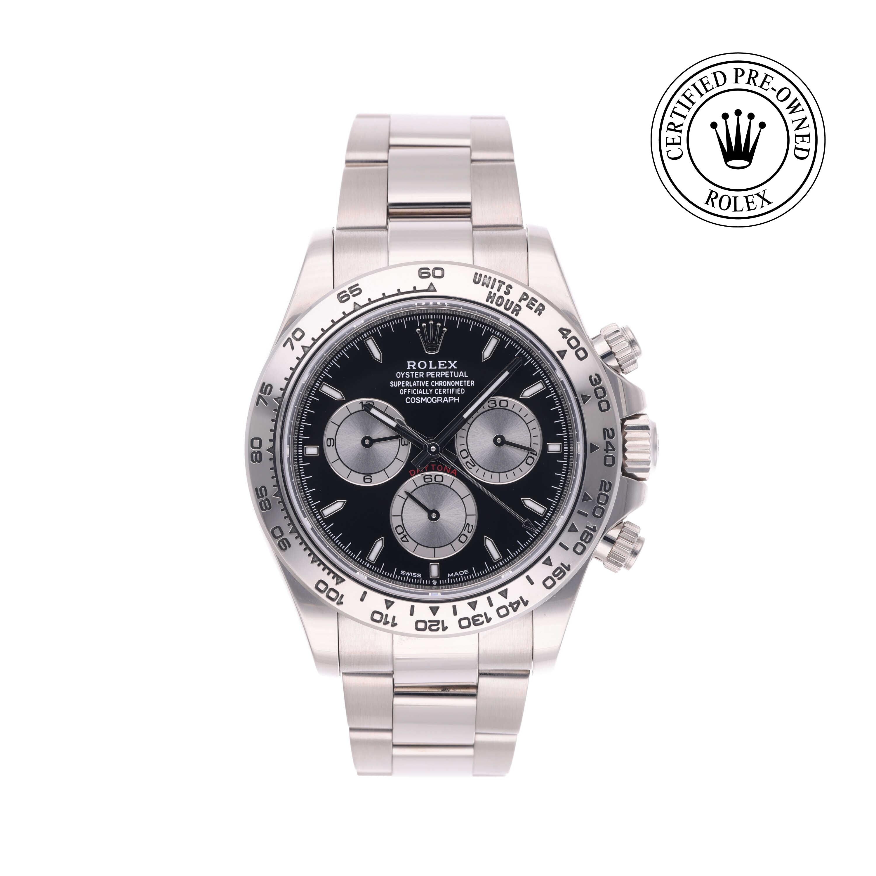Rolex Certified Pre-owned Daytona M126509-0001 front on white background