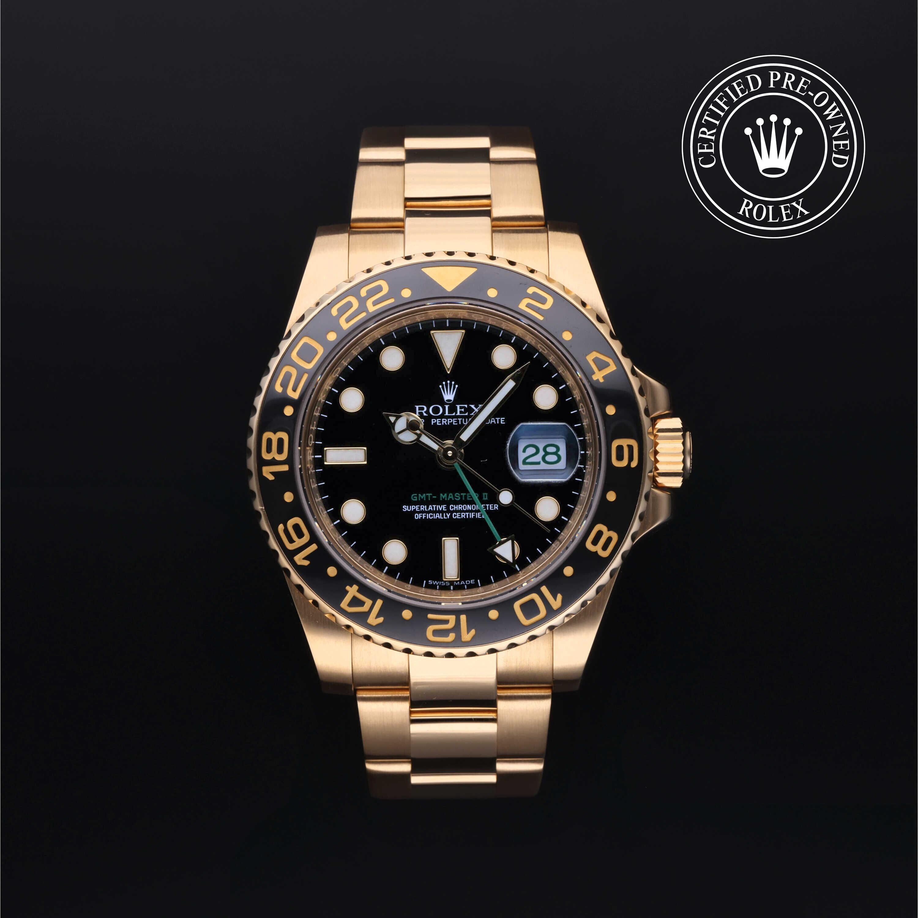 Rolex Certified Pre-owned Submariner M116718LN-0001 front on black background
