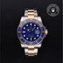 Rolex Certified Pre-owned Submariner M116613LB-0001 front on black background