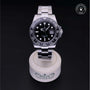Rolex Certified Pre-owned GMT M116710LN-0001 front on black background