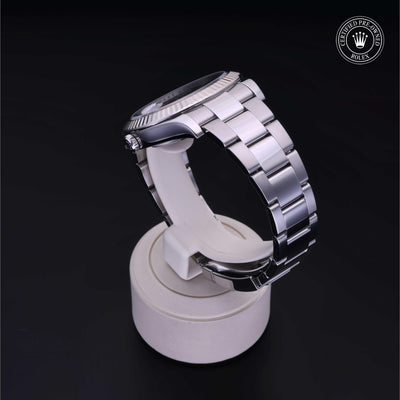 Rolex Certified Pre-owned Datejust M116334-0002 front on black background