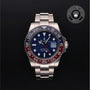 Rolex Certified Pre-owned GMT M126719BLRO-0003 front on black background