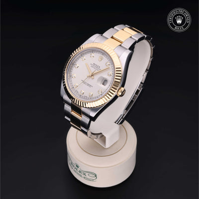 Rolex Certified Pre-owned Datejust M116333-0008 front on black background