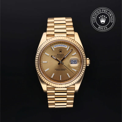 Rolex CPO Day-date M228238 front on white background
