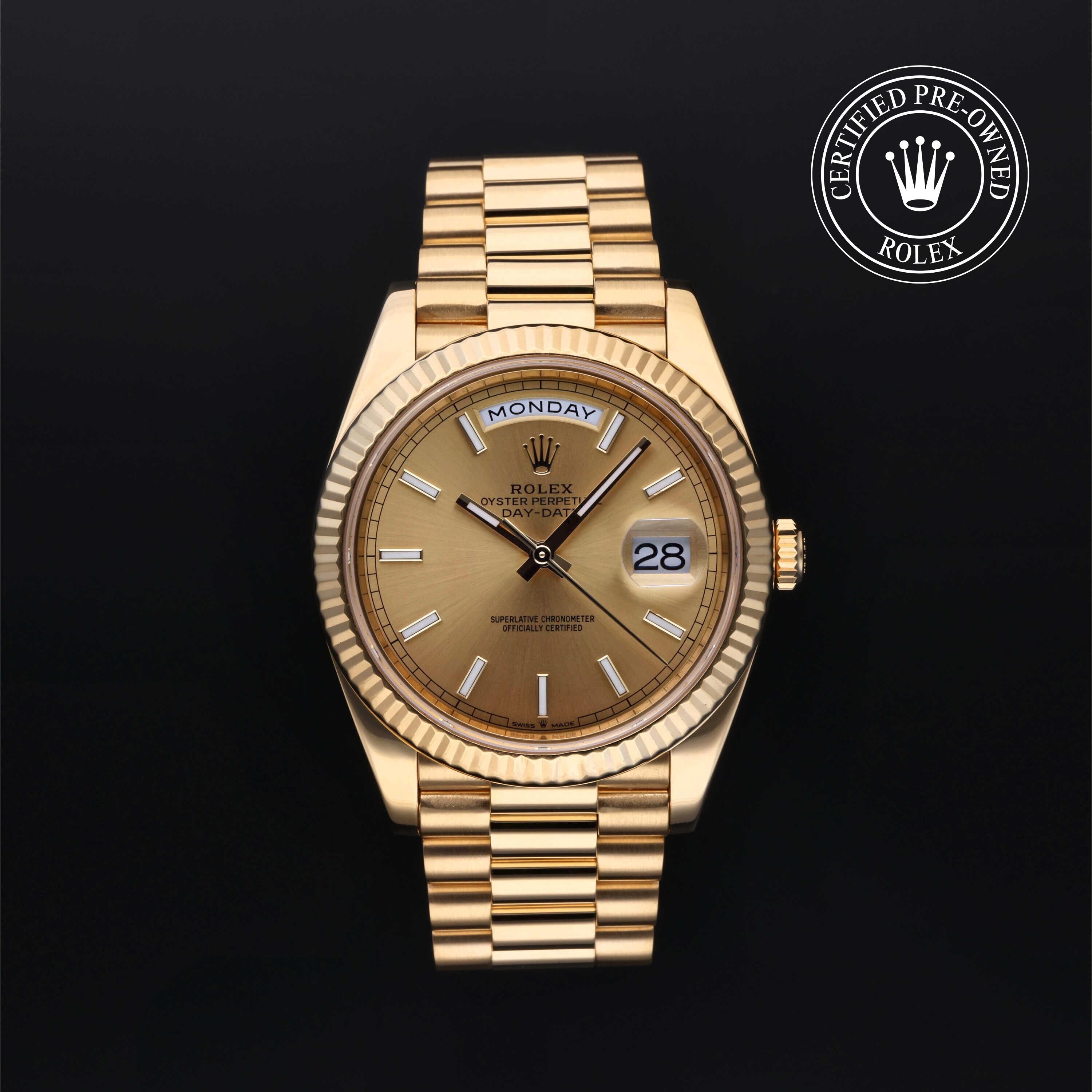 Rolex CPO Day-date M228238 front on white background