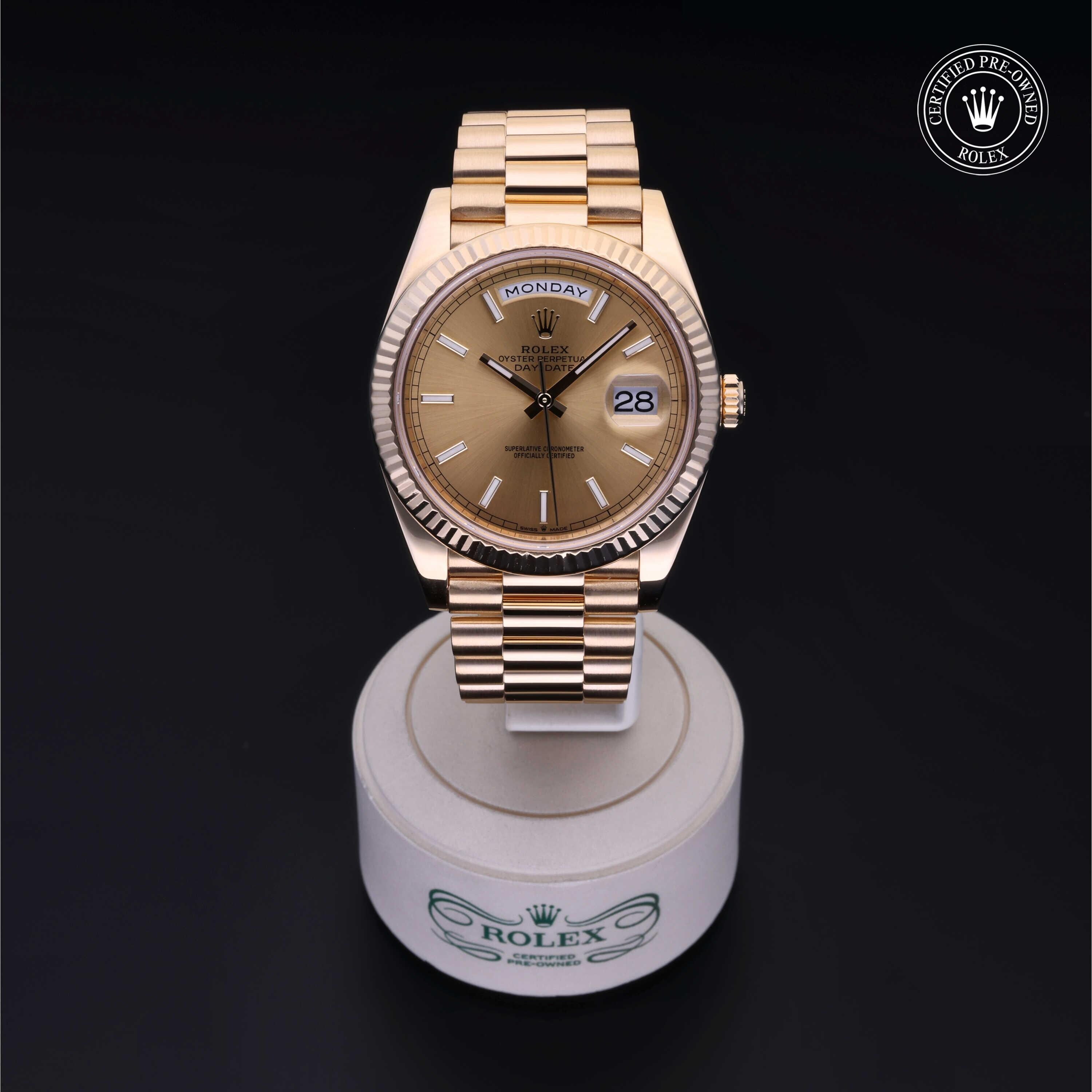 Rolex CPO Day-date M228238 front on white background