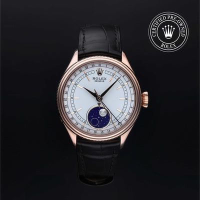 Rolex Certified Pre-owned Cellini M50535-0002 front on black background
