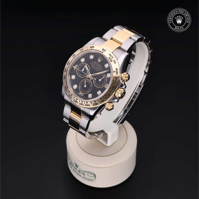 Rolex Certified Pre-owned Daytona M116503-0008 front on black background