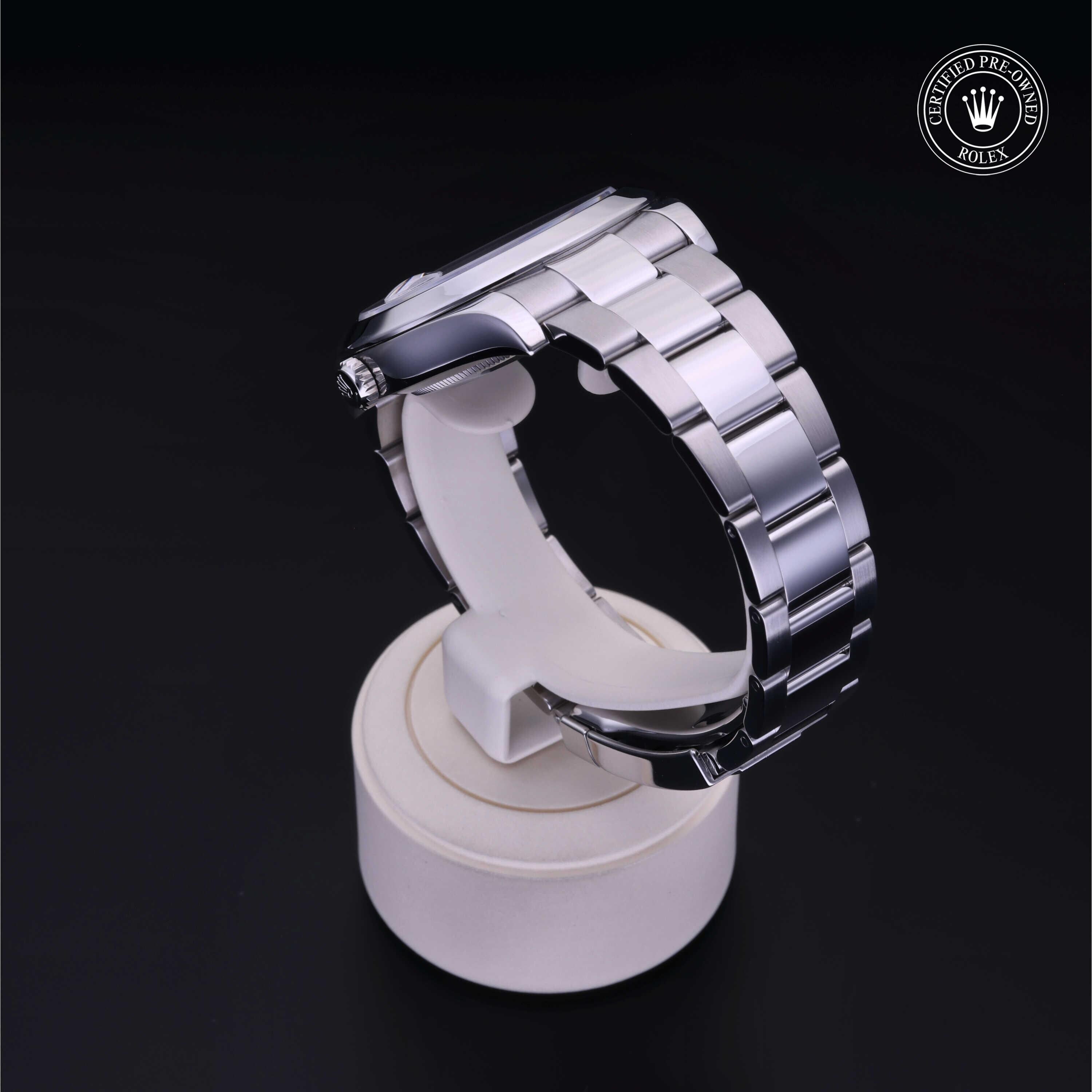Rolex Certified Pre-owned Datejust M116300-0006 front on black background