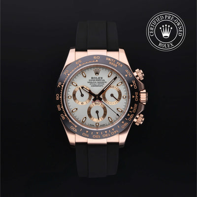 Rolex Certified Pre-owned Daytona M116515LN-0014 front on black background