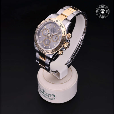 Rolex Certified Pre-owned Daytona M116503-0002 front on black background