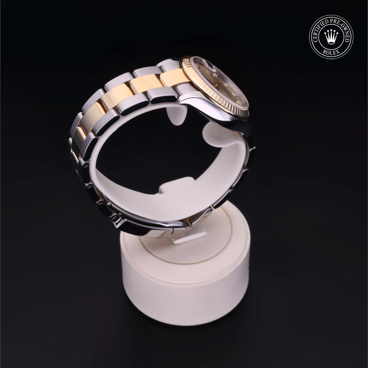 Rolex Certified Pre-owned Lady Datejust M278273-0025 front on black background