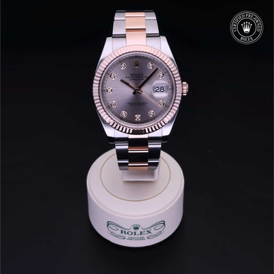 Rolex Certified Pre-owned Datejust M126331-0007 front on black background
