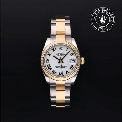 Rolex Certified Pre-owned Lady Datejust M178273-0072 front on black background