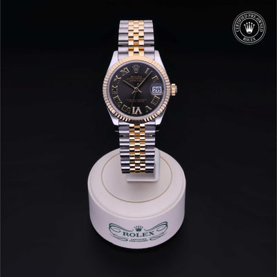 Rolex Certified Pre-owned Lady Datejust M278273-0018 front on black background