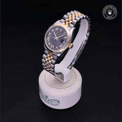 Rolex Certified Pre-owned Lady Datejust M278273-0018 front on black background