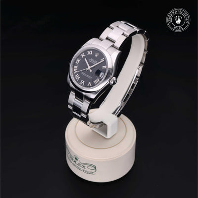 Rolex Certified Pre-owned Lady Datejust M178240-0034 front on black background
