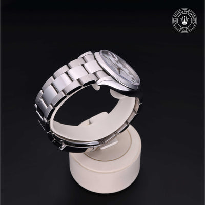 Rolex Certified Pre-owned Datejust M126200-0008 front on black background