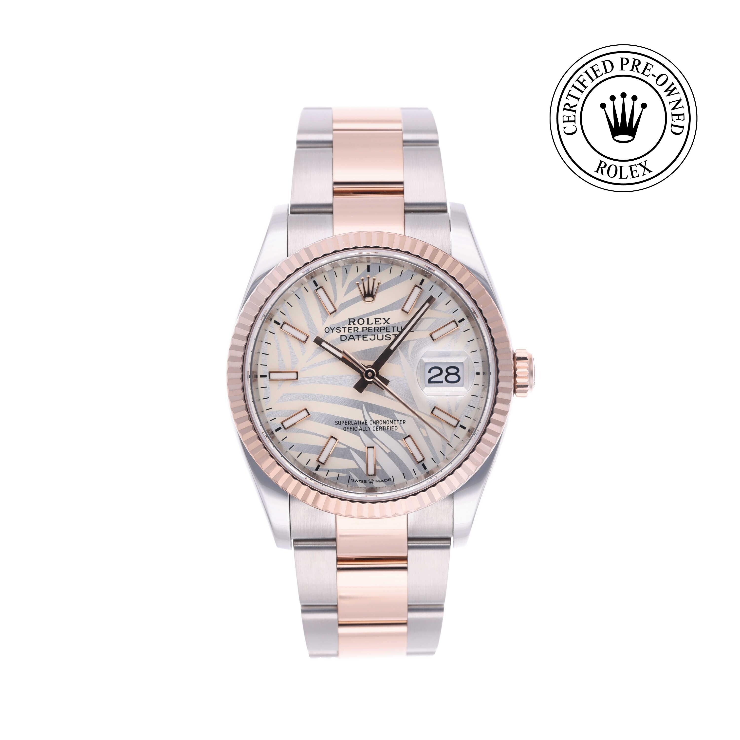 Rolex Certified Pre-owned Datejust M126231-0032 front on white background