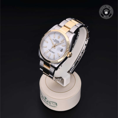 Rolex Certified Pre-owned Datejust M126233-0020 front on black background