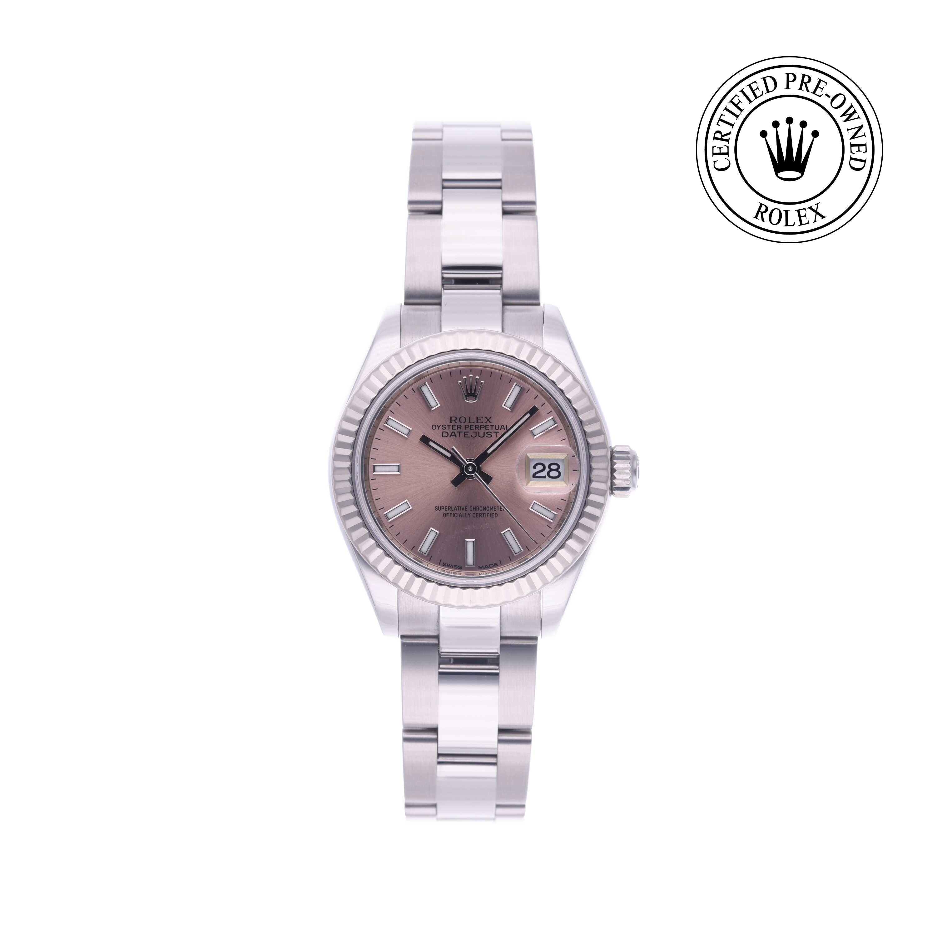 Rolex Certified Pre-owned Lady Datejust M279174-0002 front on white background