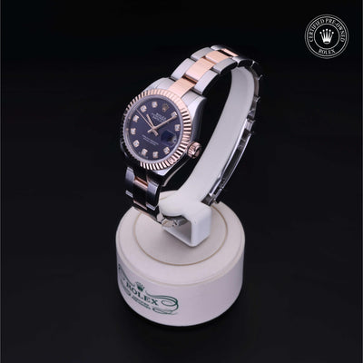 Rolex Certified Pre-owned Lady Datejust M279171-0016 front on black background