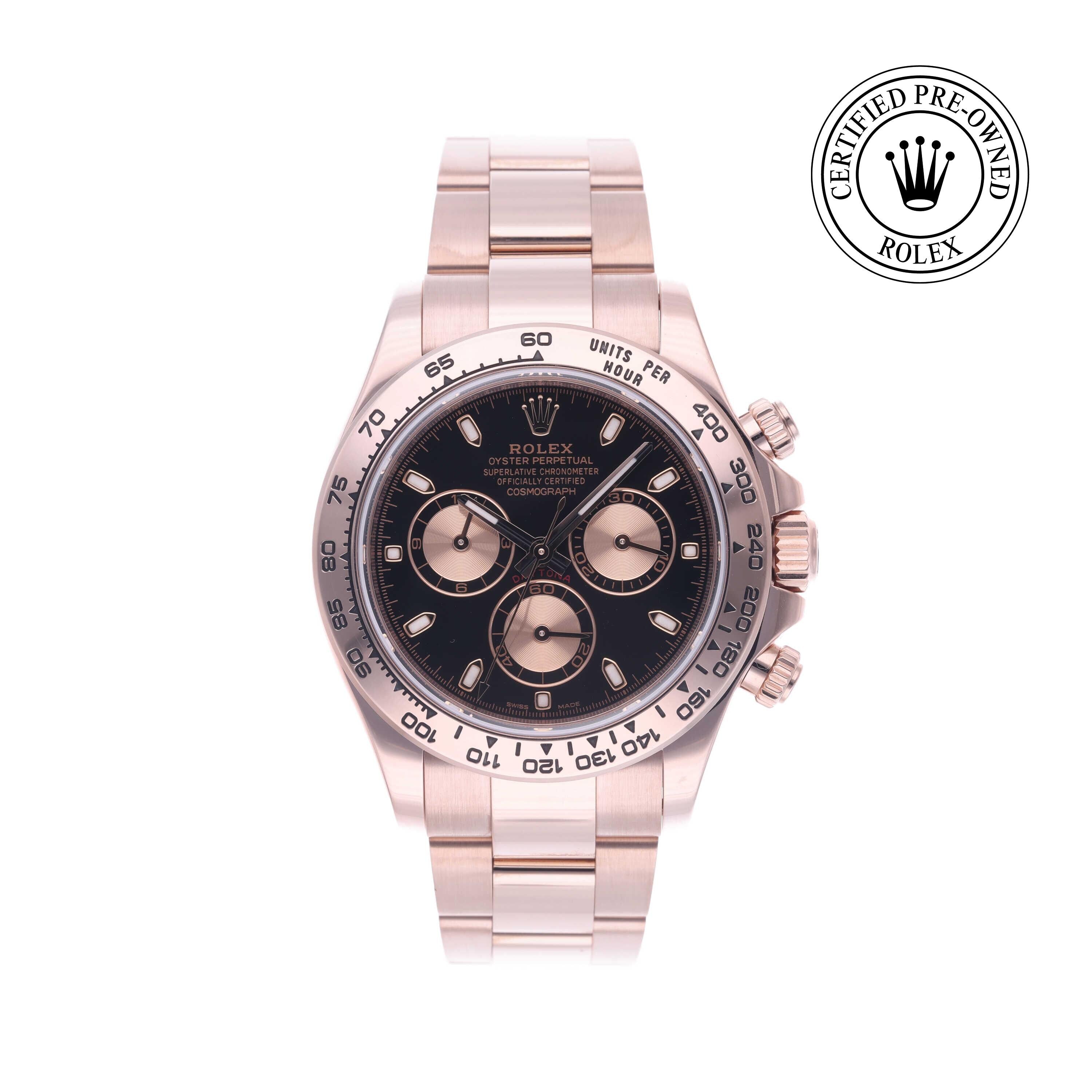 Rolex Certified Pre-owned Daytona M116505-0008 front on white background