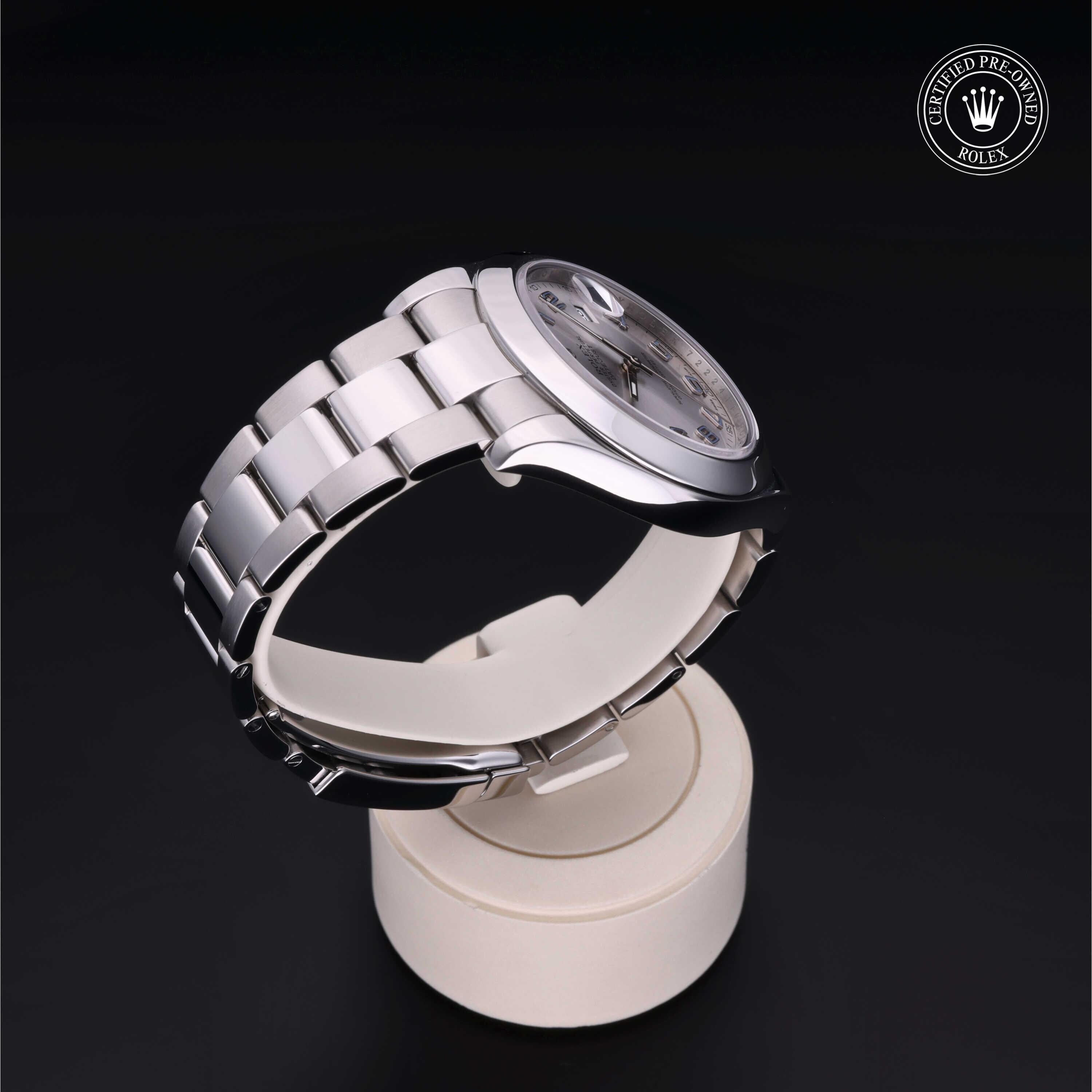 Rolex Certified Pre-owned Datejust M116300-0002 front on black background