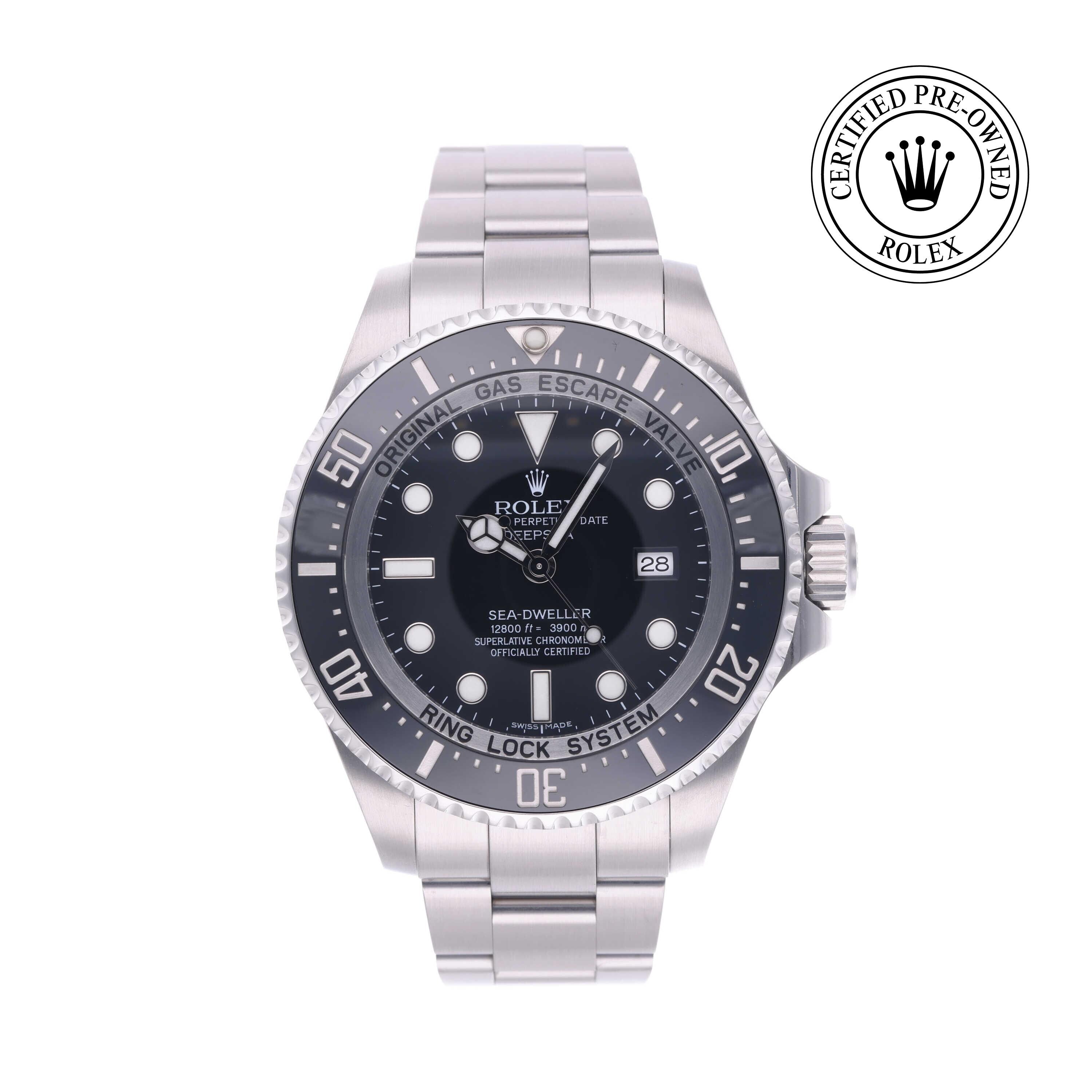 Rolex Certified Pre-owned Sea-Dweller M116660-0001 front on white background