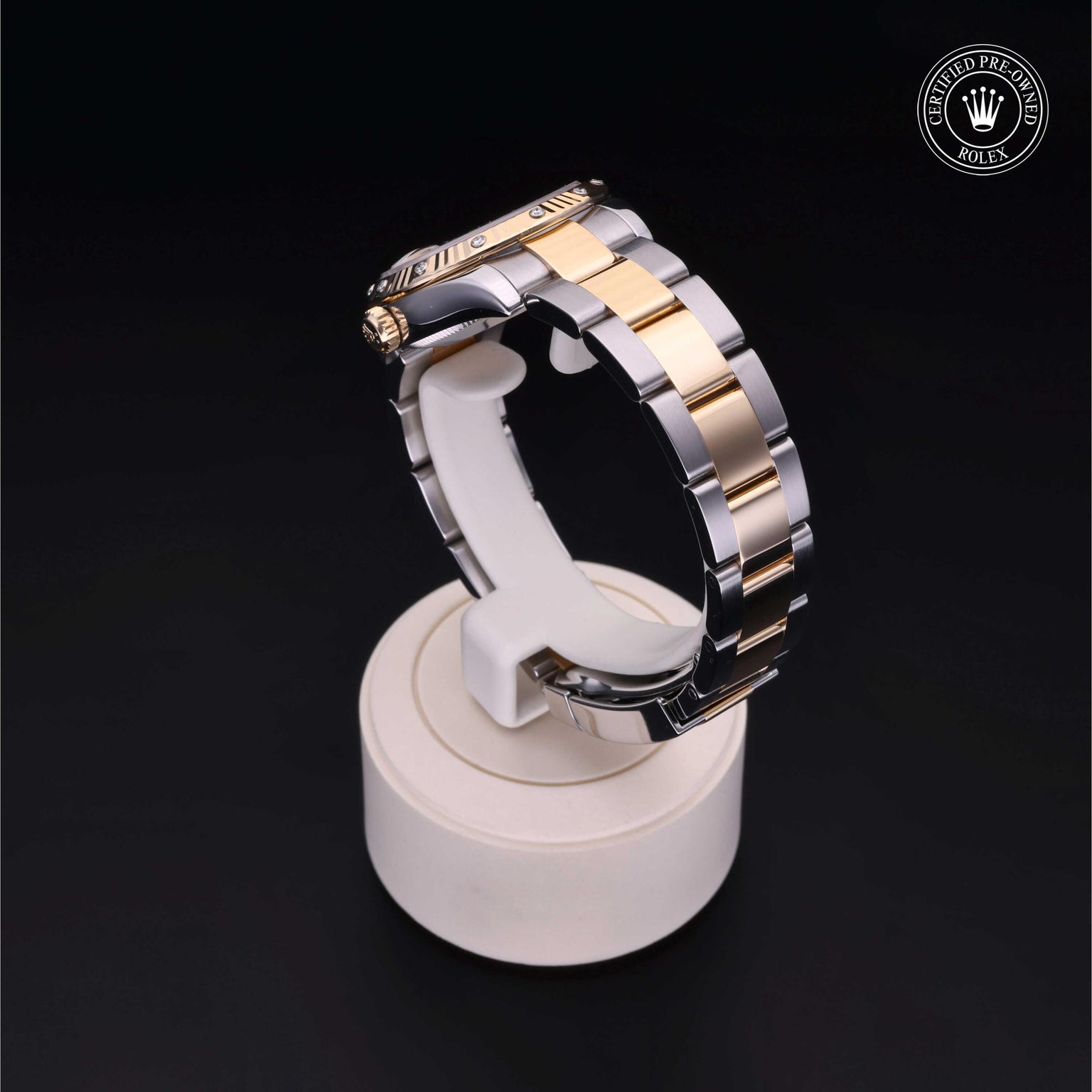 Rolex Certified Pre-owned Lady Datejust M178313-0017 front on black background