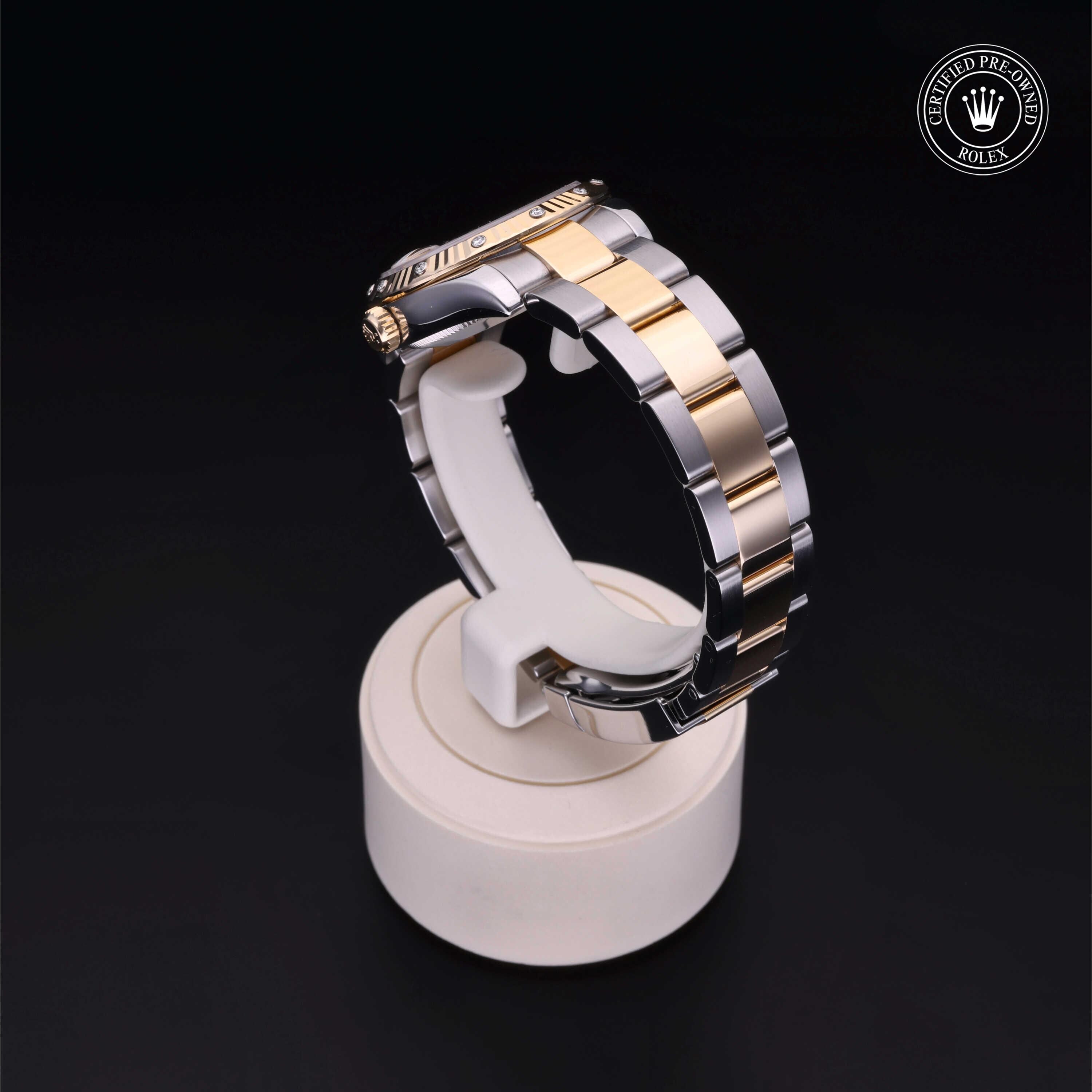 Rolex Certified Pre-owned Lady Datejust M178313-0017 front on black background