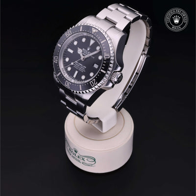 Rolex Certified Pre-owned Sea-Dweller M126660-0001 front on black background