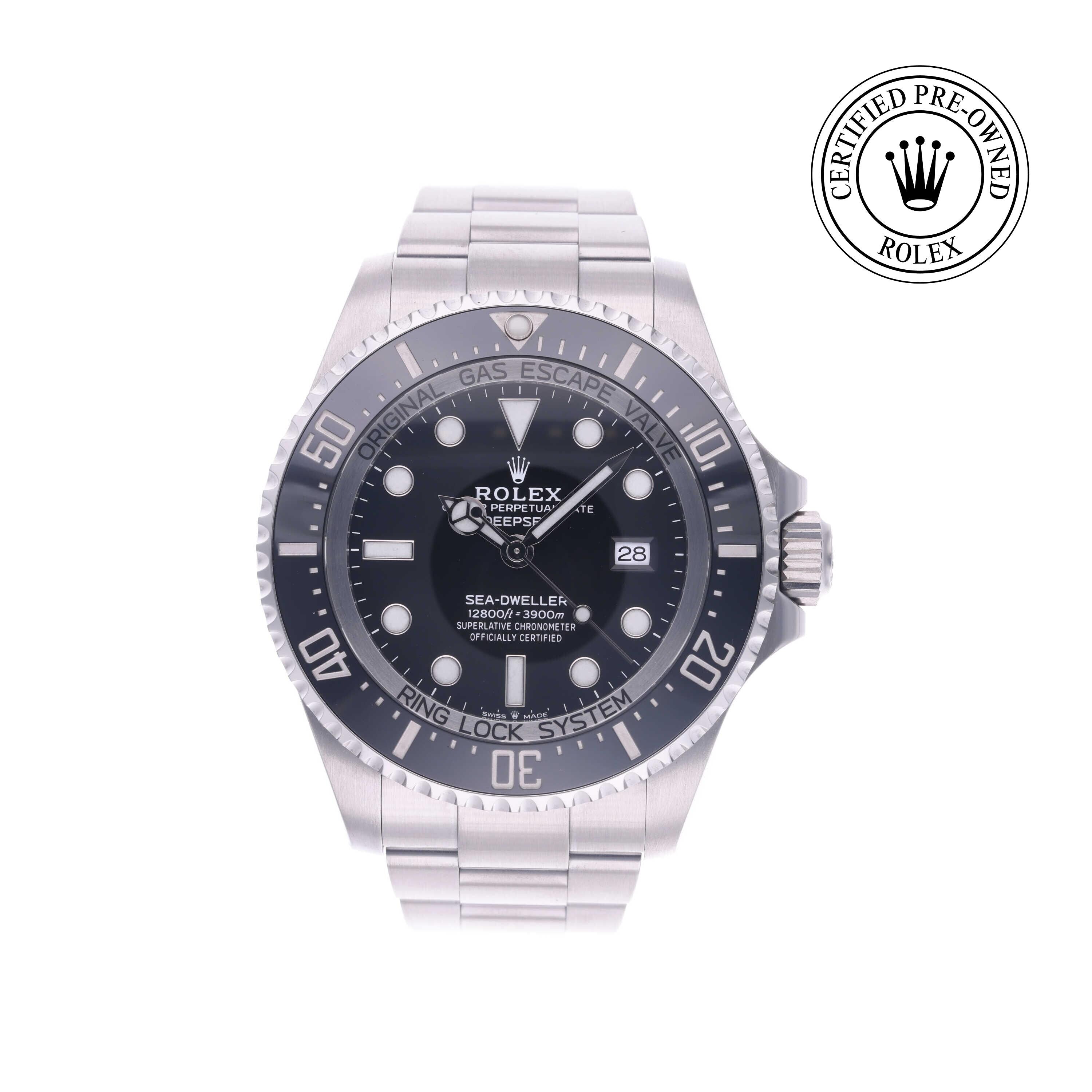 Rolex Certified Pre-owned Sea-Dweller M126660-0001 front on white background
