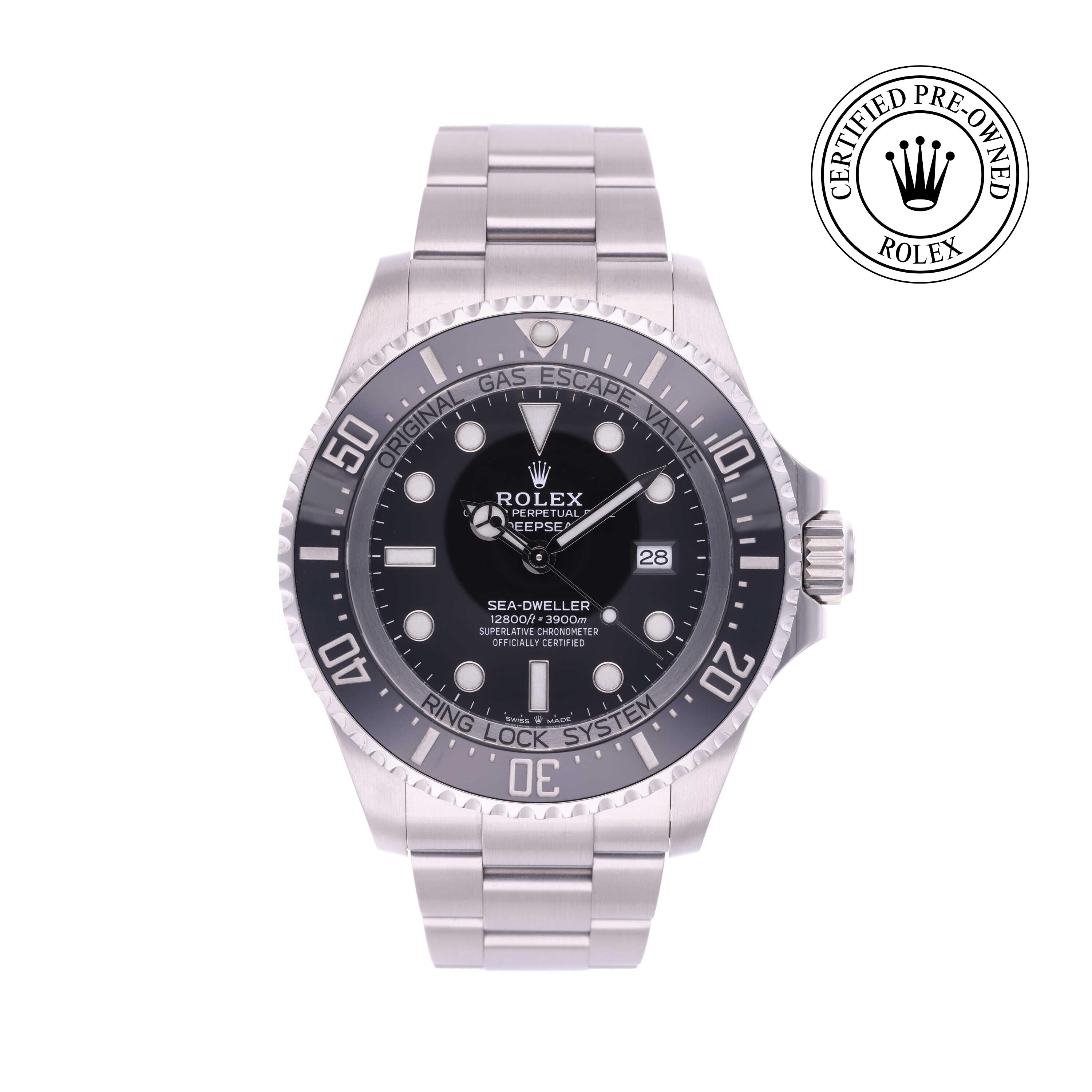Rolex Certified Pre-owned Sea-Dweller M126660-0001 front on white background