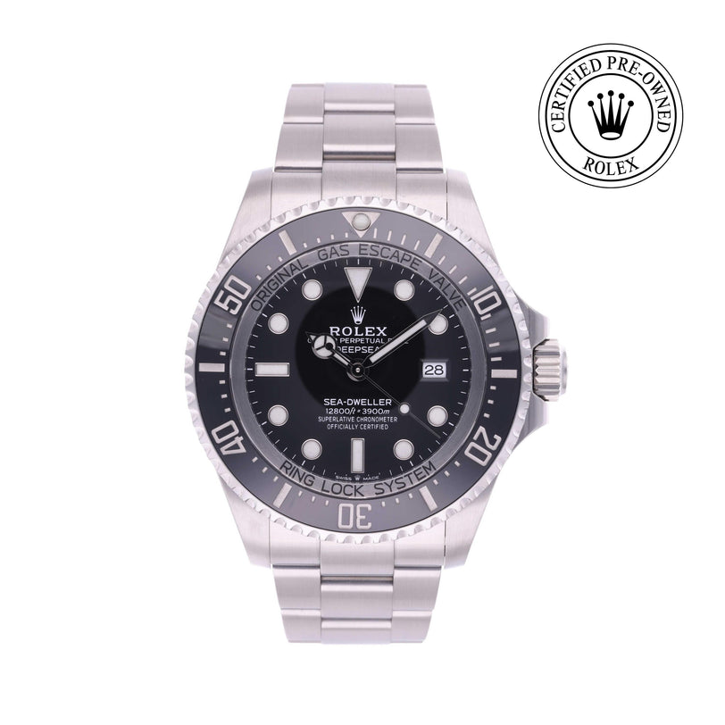 Rolex Certified Pre-owned Sea-Dweller M126660-0001 front on white background