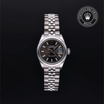 Rolex Certified Pre-owned Lady Datejust M279160-0009 front on black background