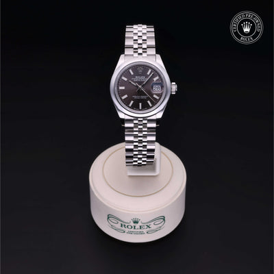 Rolex Certified Pre-owned Lady Datejust M279160-0009 front on black background