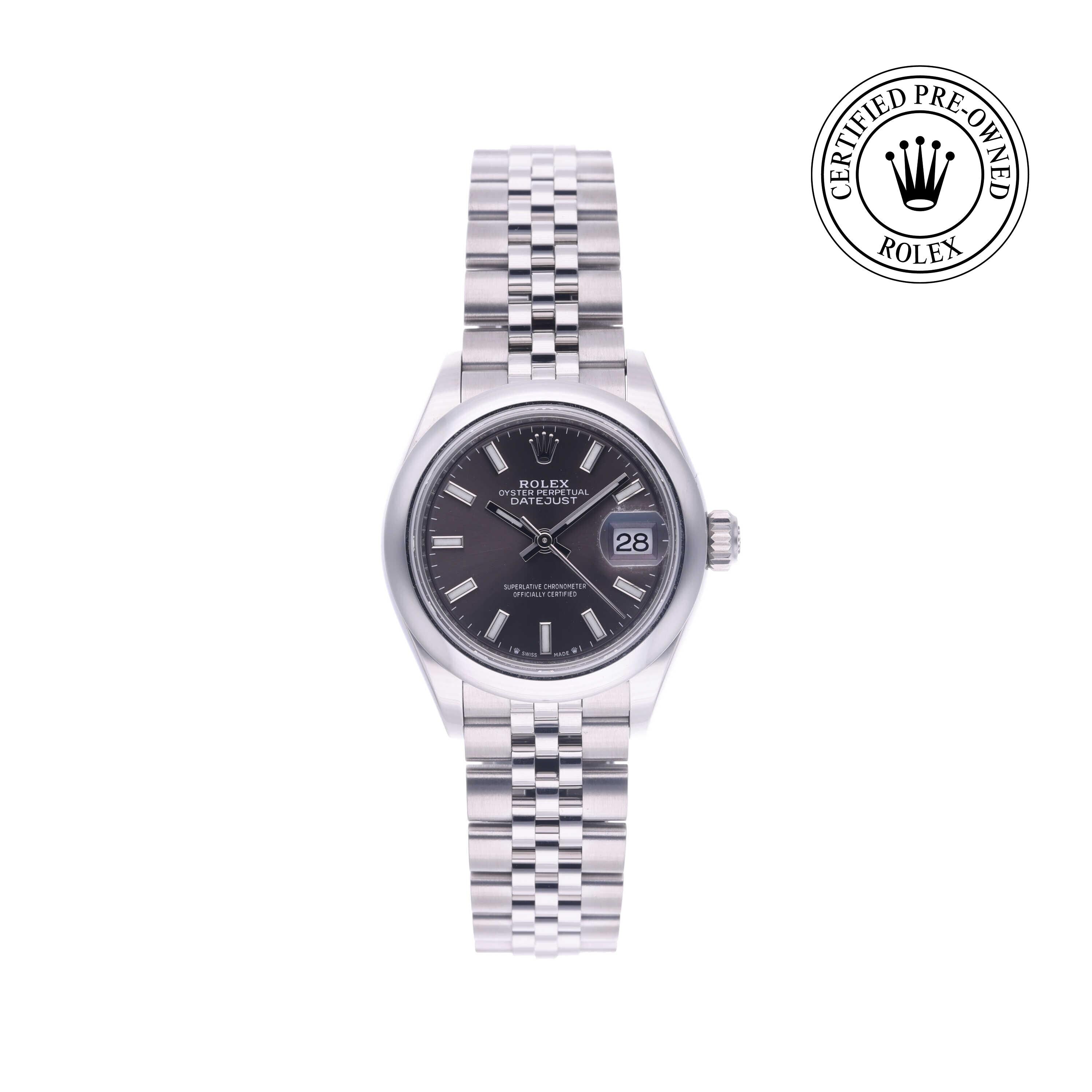 Rolex Certified Pre-owned Lady Datejust M279160-0009 front on white background