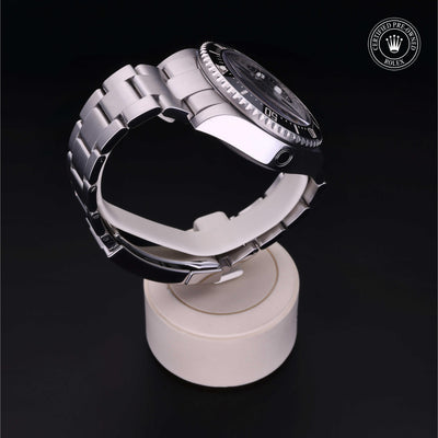 Rolex Certified Pre-owned Sea-Dweller M116660-0001 front on black background