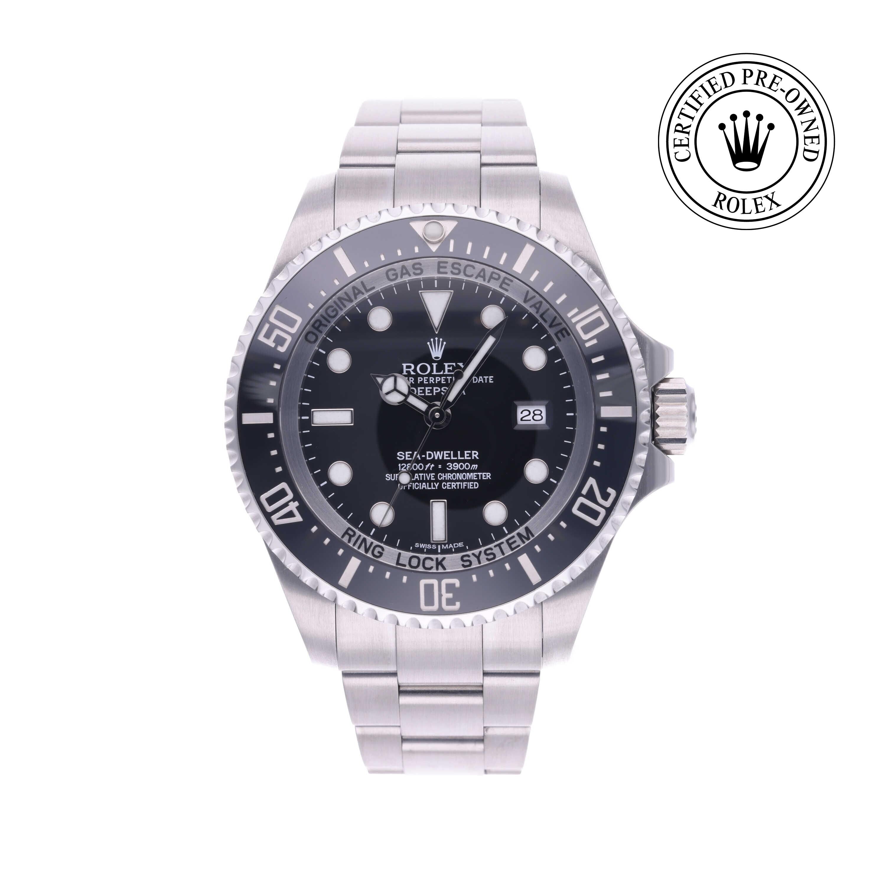 Rolex Certified Pre-owned Sea-Dweller M116660-0001 front on white background